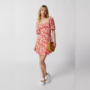 Glamorous Women's Puff Sleeve Floral Mini Dress Size Small New
